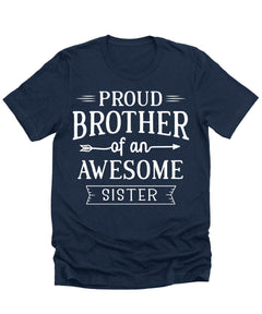 Proud Brother Of An Awesome Sister Mens Graphic Tee