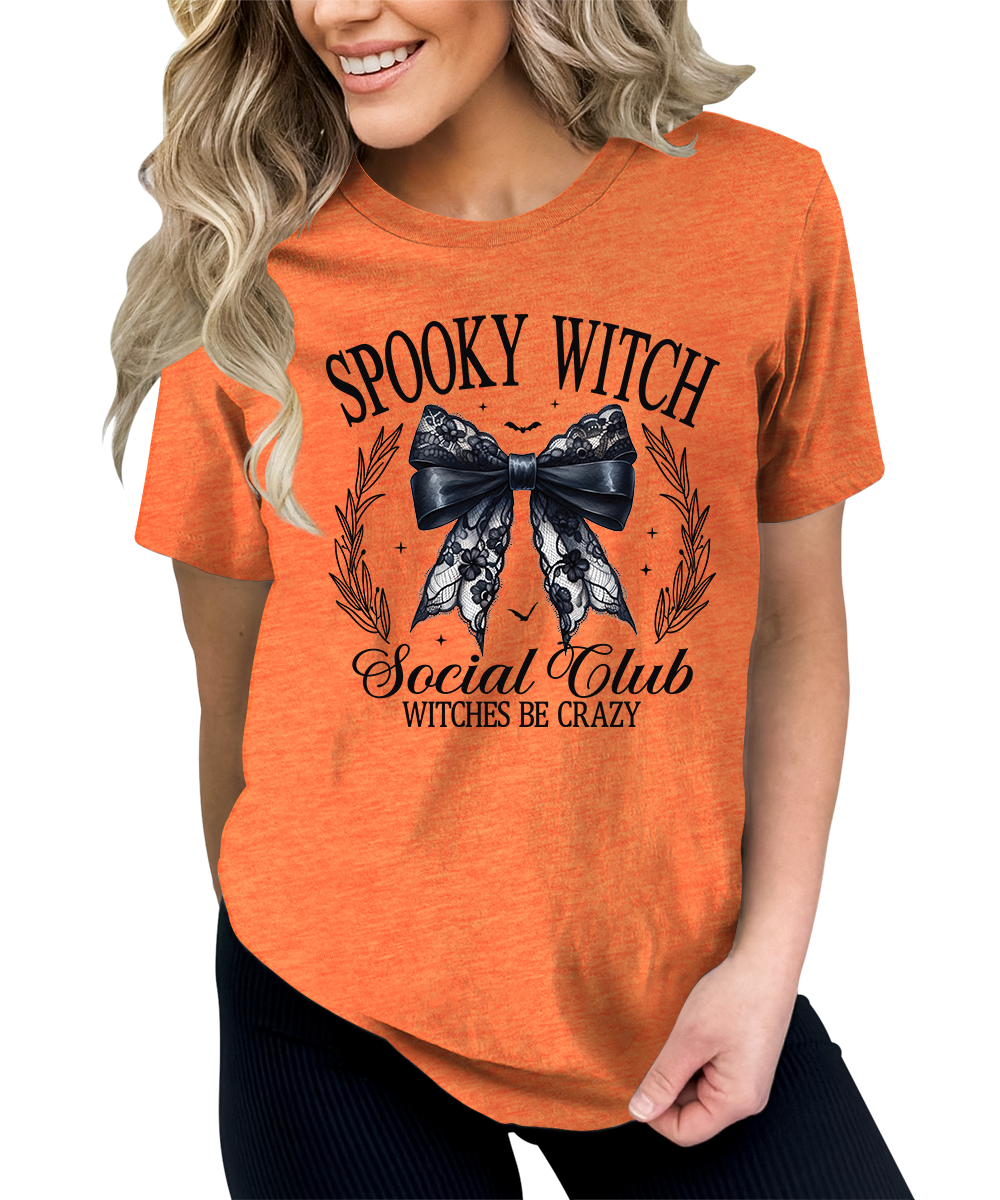 Spooky Witch Halloween Graphic Tees for Women