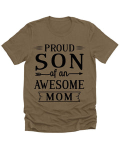 Proud Son Of An Awesome Mom Mens Graphic Tee