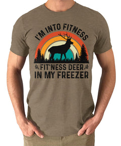 I'm Into Fitness Fit'ness Deer In My Freezer T-Shirt Mens Graphic Tee
