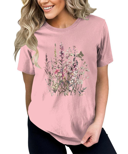 Natural Beautiful Wildflower Graphic Tees For Women