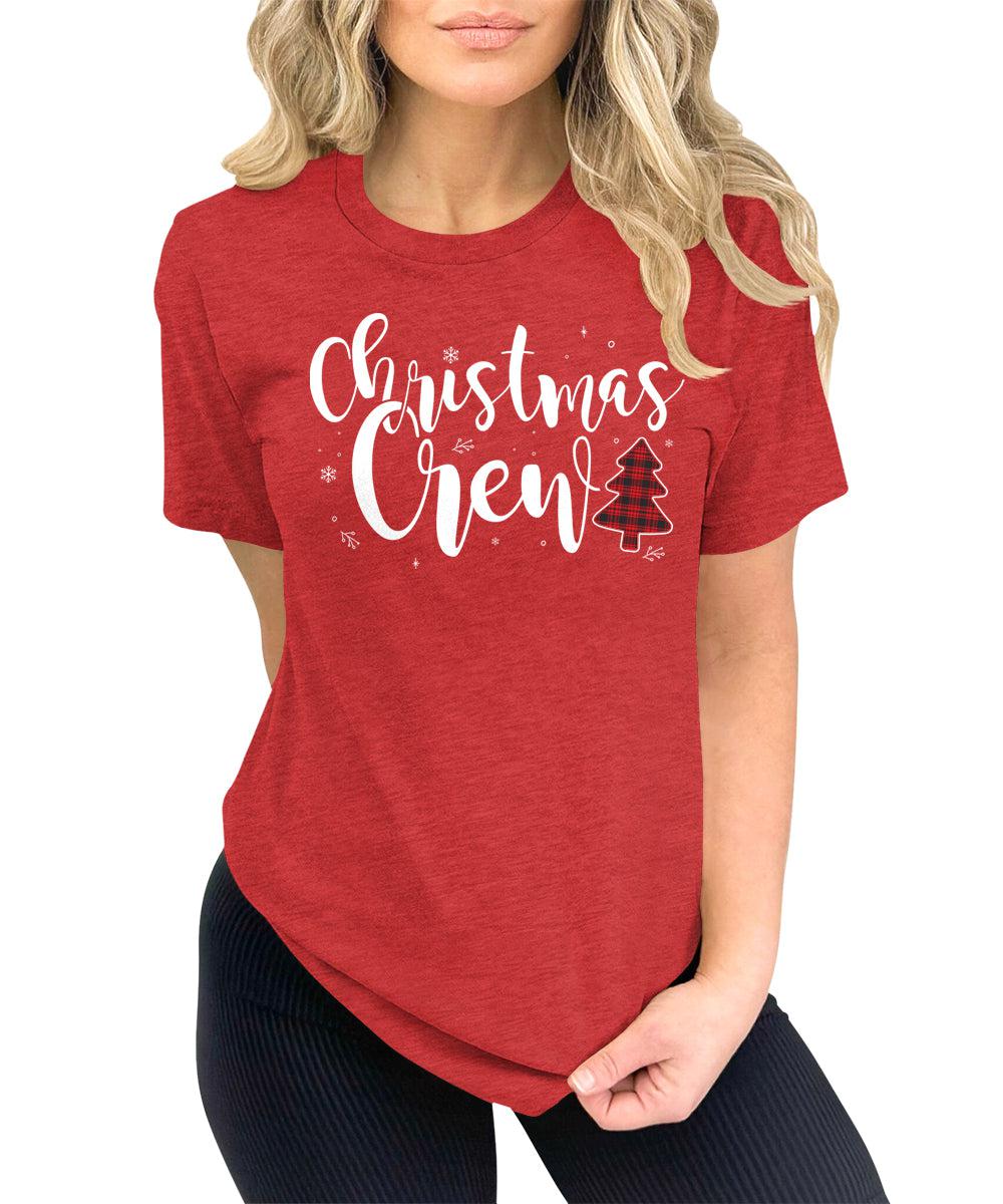 Matching Family Christmas Crew Shirt Festive Holiday Graphic Tees