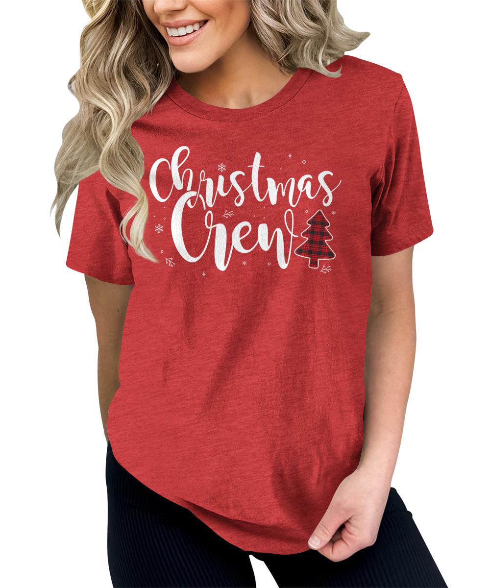 Matching Family Christmas Crew Shirt Festive Holiday Graphic Tees