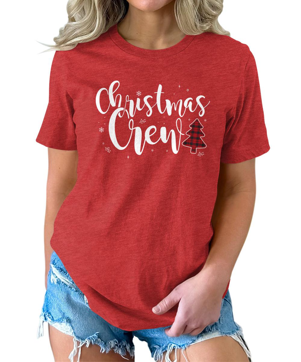 Matching Family Christmas Crew Shirt Festive Holiday Graphic Tees