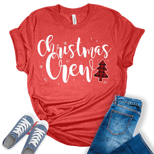 Matching Family Christmas Crew Shirt Festive Holiday Graphic Tees