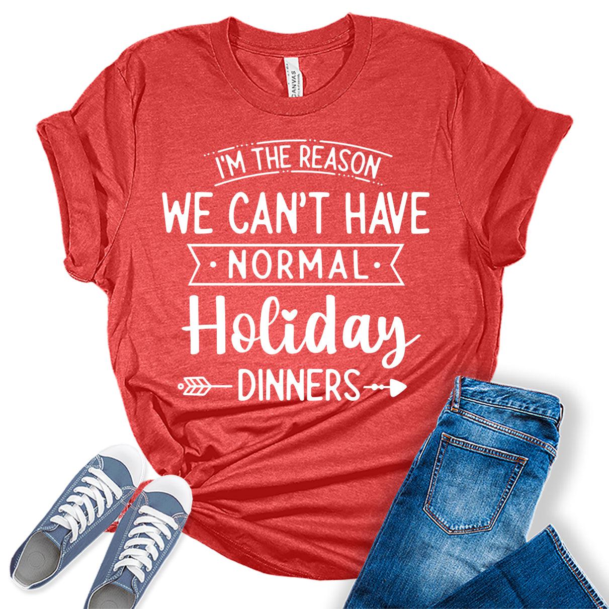 Holiday Dinners Shirts For Women's Graphic Tee