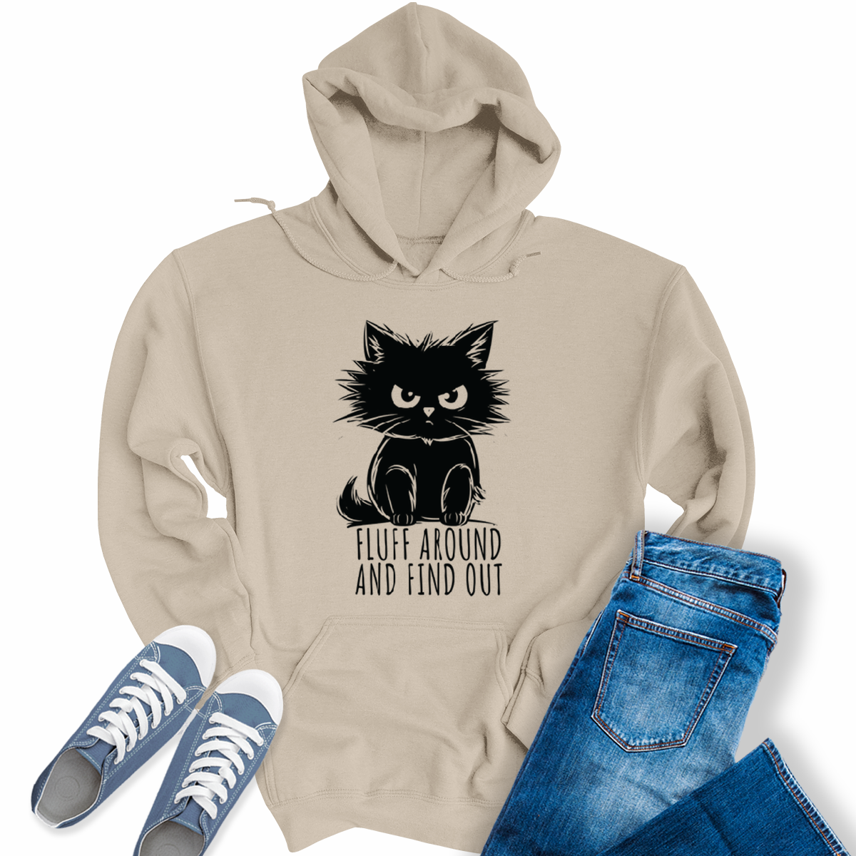 Women's Fluff Around and Find Out Cat Girls Hoodie