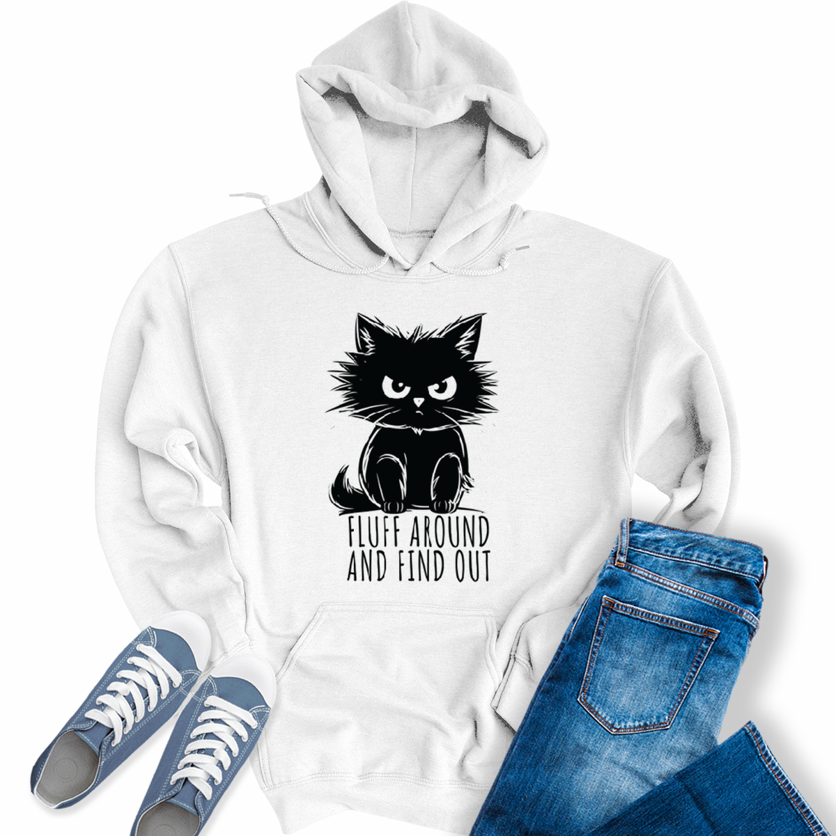 Women's Fluff Around and Find Out Cat Girls Hoodie