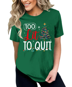 To Lit To Quit Christmas Shirt For Women