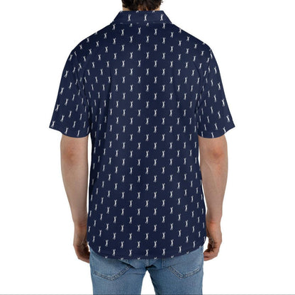 Mens Navy Golf Polo Shirts Short Sleeve Dry Fit Performance Moisture Wicking Casual Golf Shirts for Men