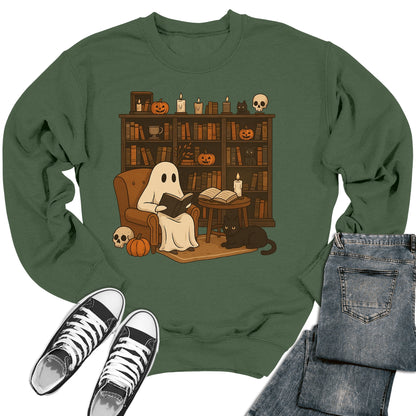 Women's Ghost Book Crewneck Sweatshirt