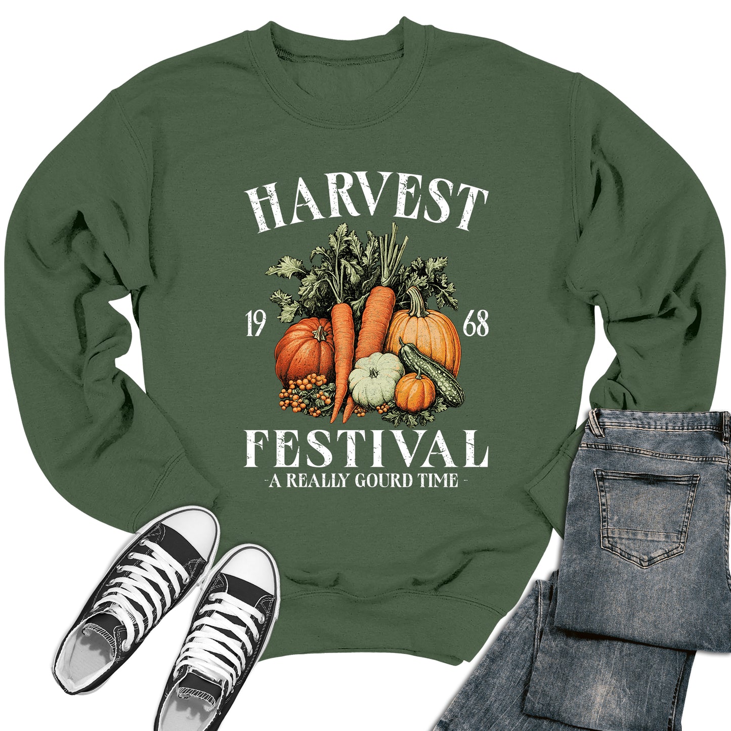 Harvest Festival 1968 Thanksgiving Crewneck Sweatshirt