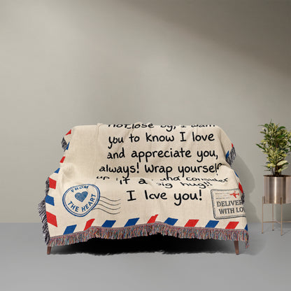 Dear Dad Father's Day Gift 60" x 50" Woven Blanket