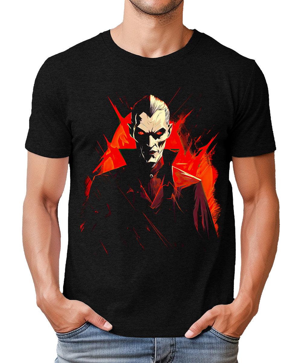 Vampire Halloween Mens Graphic Tee Premium Short Sleeve Shirt