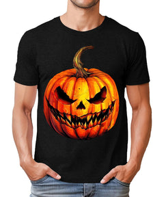 Jack O' Lantern Halloween Mens Graphic Tee Premium Short Sleeve Shirt