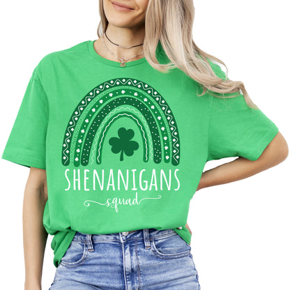 St Patrick's Day Shenanigans Squad Shamrock Irish Green Women's T-Shirt