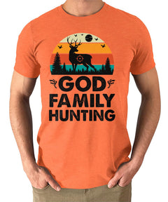 God Family Hunting T-Shirt Mens Graphic Tee