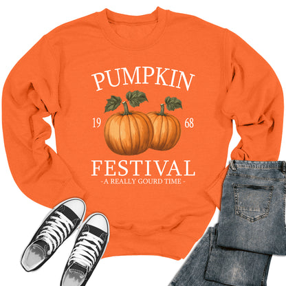 Pumpkin Festival 1968 Thanksgiving Crewneck Sweatshirt