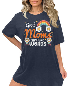 Good Moms Say Bad Words Funny Retro Vintage T-Shirt
