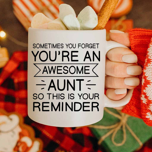 Awesome Aunt Gift White 11oz Ceramic Coffee Mug