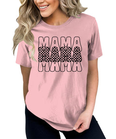 Mama Checkered Mom Shirt For Women