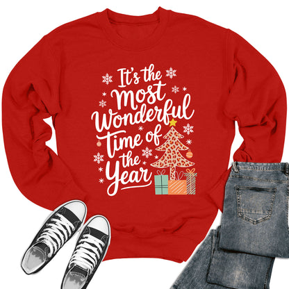 Women's Its The Most Wonderful Time Of The Year Christmas Crewneck Sweatshirt