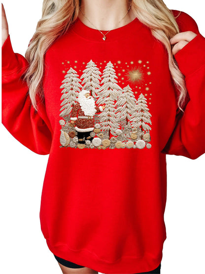 Women's Santa Scene Christmas Crewneck Sweatshirt