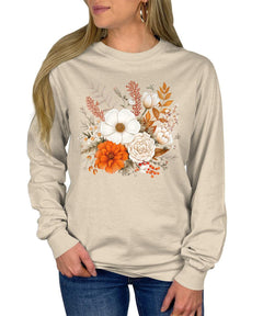 Women's Fall Floral Long Sleeve T-Shirt