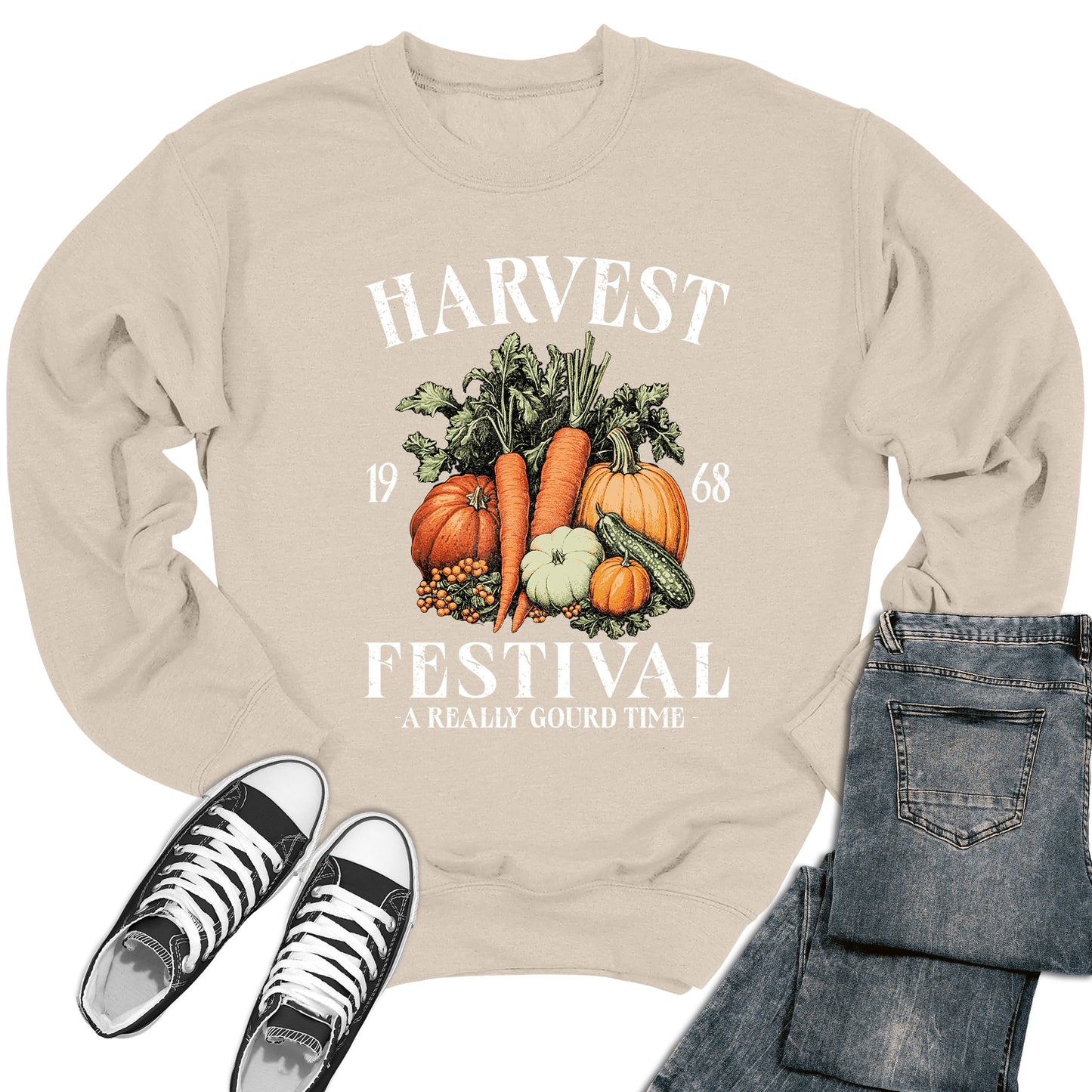 Harvest Festival 1968 Thanksgiving Crewneck Sweatshirt