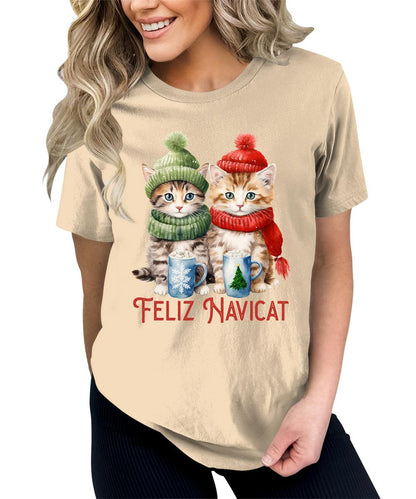 Feliz Navicat Cute Christmas Shirt For Women