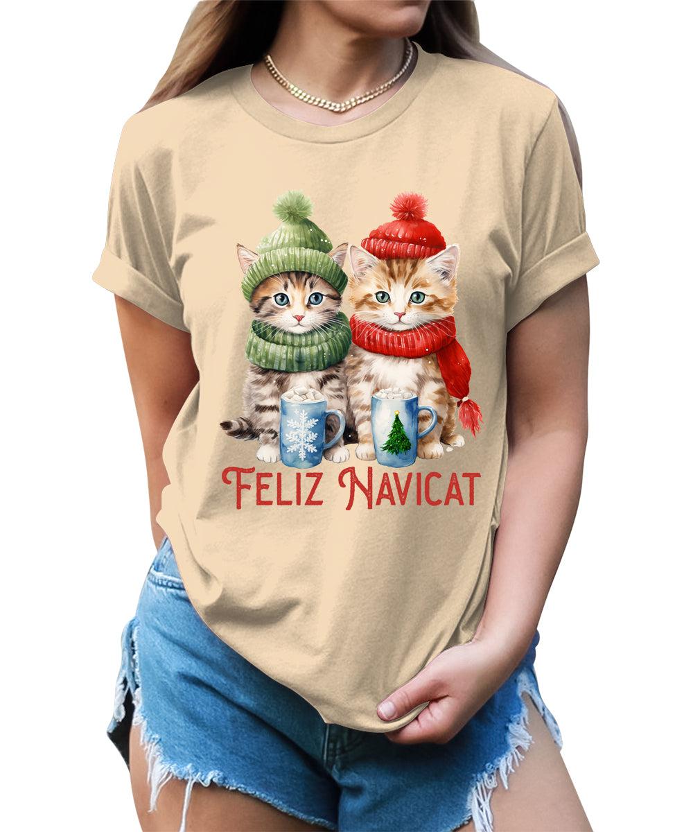 Feliz Navicat Cute Christmas Shirt For Women