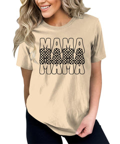 Mama Checkered Mom Shirt For Women