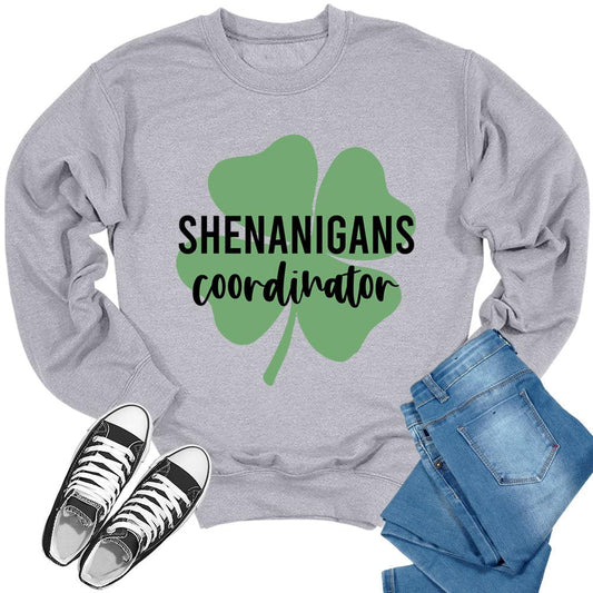 Shenanigans Coordinator St. Patrick's Day Crewneck Sweatshirt