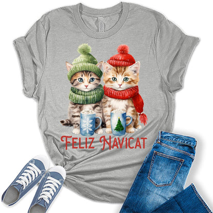 Feliz Navicat Cute Christmas Shirt For Women