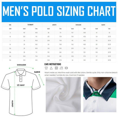 Horseshoes and Clovers St Patricks Day Golf Shirt Moisture Wicking Short Sleeve Polo Shirt