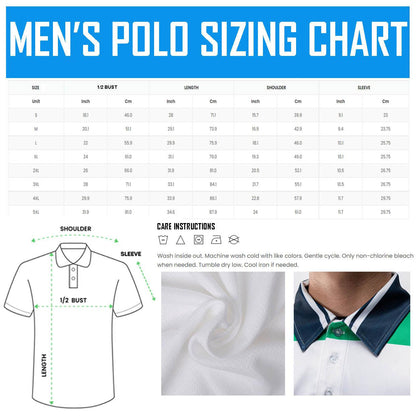 Hawaiian Polo Shirts for Men Tropical Floral Moisture Wicking Short Sleeve Golf Shirt