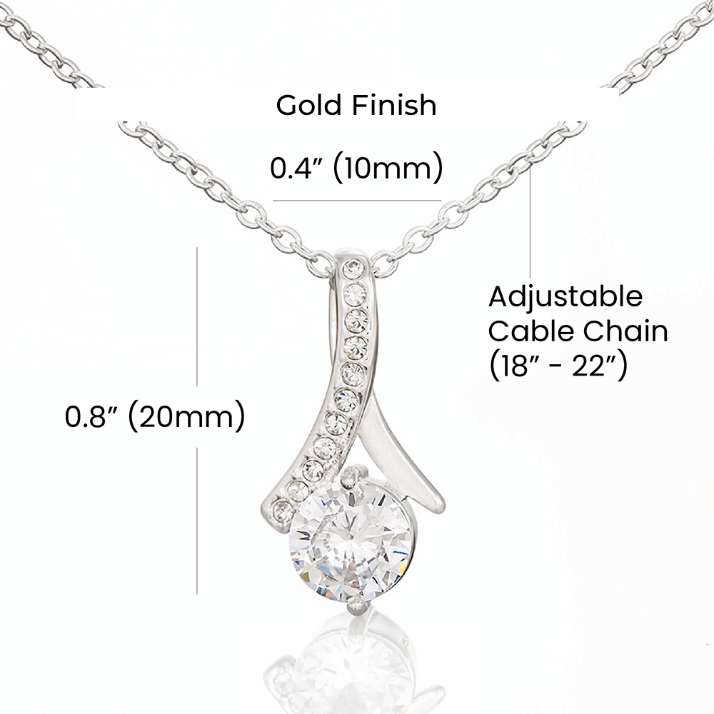 To My Mom Roots And Wings Alluring Beauty necklace - Sizing and details