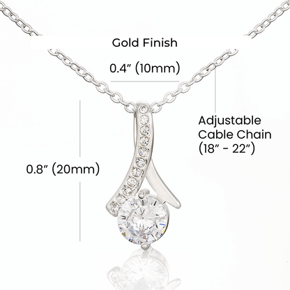 To My Mom Roots And Wings Alluring Beauty necklace - Sizing and details