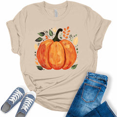 Watercolor Fall Pumpkin Women's Graphic Tee