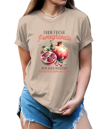 Pomegranate Shirt Fruit Aesthetic Cute Graphic Tees For Women