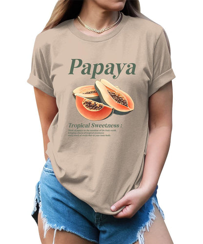 Papaya Shirt Fruit Aesthetic Cute Graphic Tees For Women