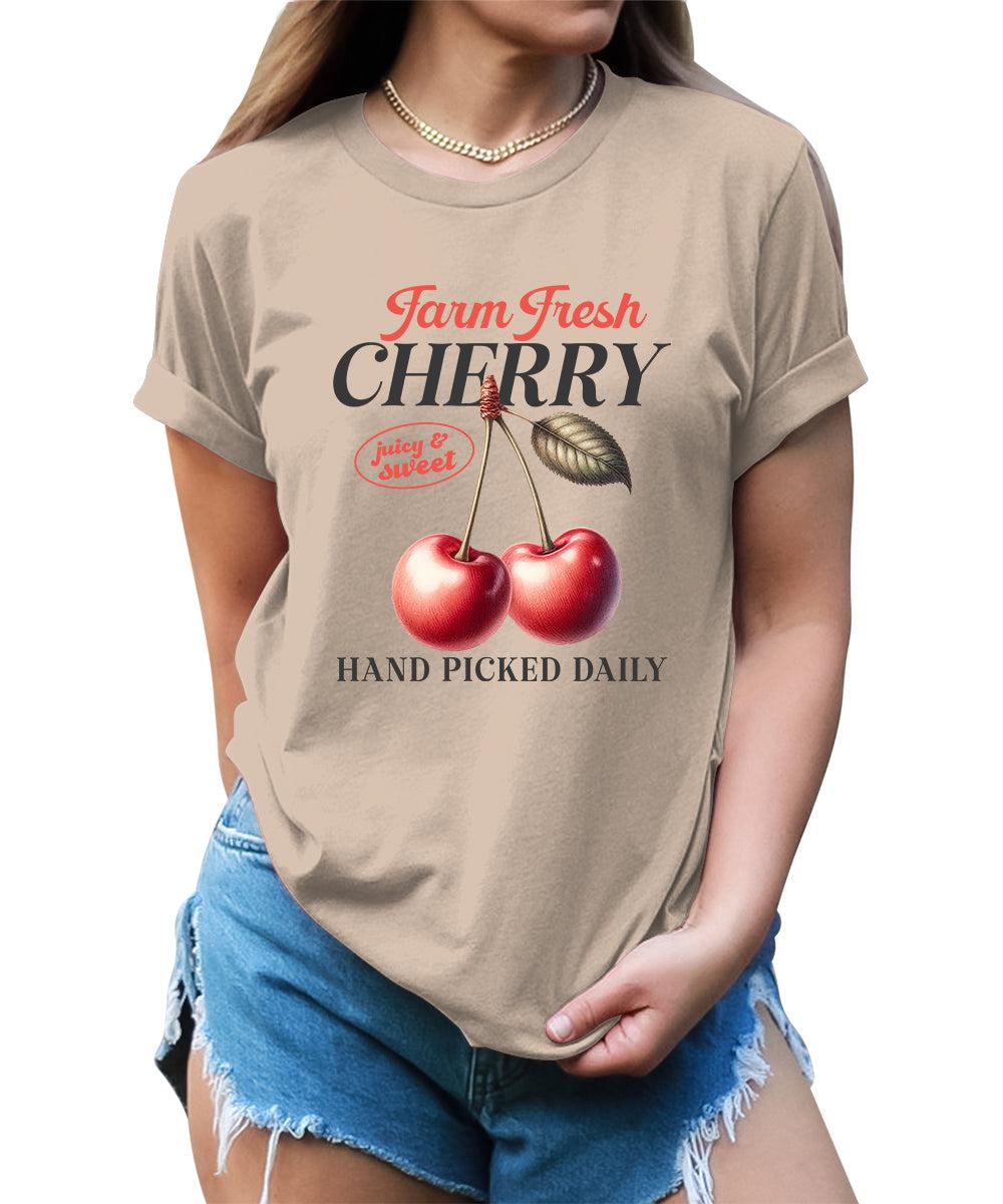 Cherry Shirt Fruit Aesthetic Cute Graphic Tees For Women