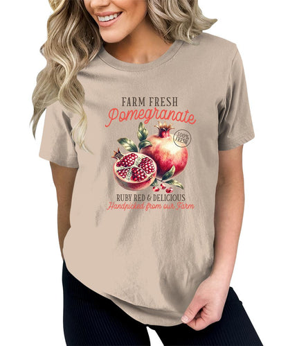 Pomegranate Shirt Fruit Aesthetic Cute Graphic Tees For Women