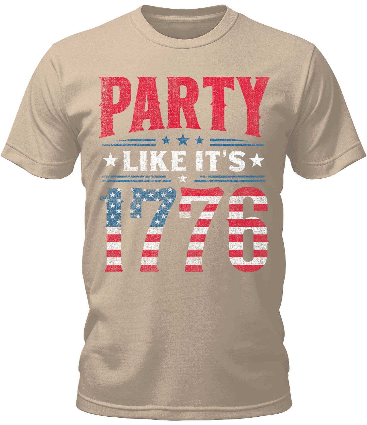 Men's 4th of July Shirt Party Like It's 1776 T-Shirt Patriotic Short Sleeve Premium Graphic Tees