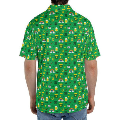 Irish Luck St Patricks Day Golf Shirt Moisture Wicking Short Sleeve Polo Shirt for Men