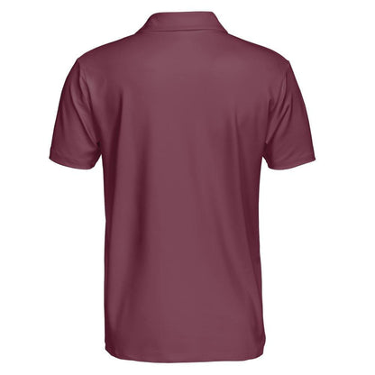 Maroon Polo Shirts for Men Moisture Wicking Short Sleeve Golf Shirt