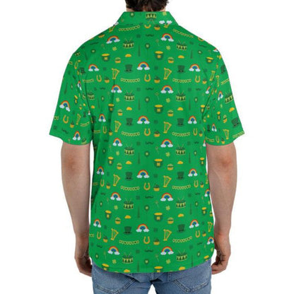 Lucky St Patricks Day Golf Shirt Moisture Wicking Short Sleeve Polo Shirt for Men