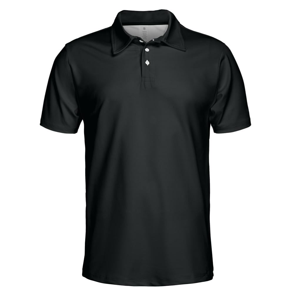 Black Polo Shirts for Men Moisture Wicking Short Sleeve Golf Shirt