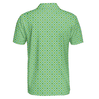Top Hats and Clovers St Patricks Day Golf Shirt Moisture Wicking Short Sleeve Polo Shirt