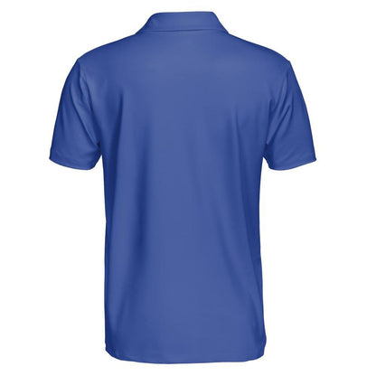 Blue Polo Shirts for Men Moisture Wicking Short Sleeve Golf Shirt